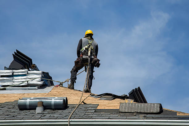 Professional Gutter Installation technician working in Springbrook, IA